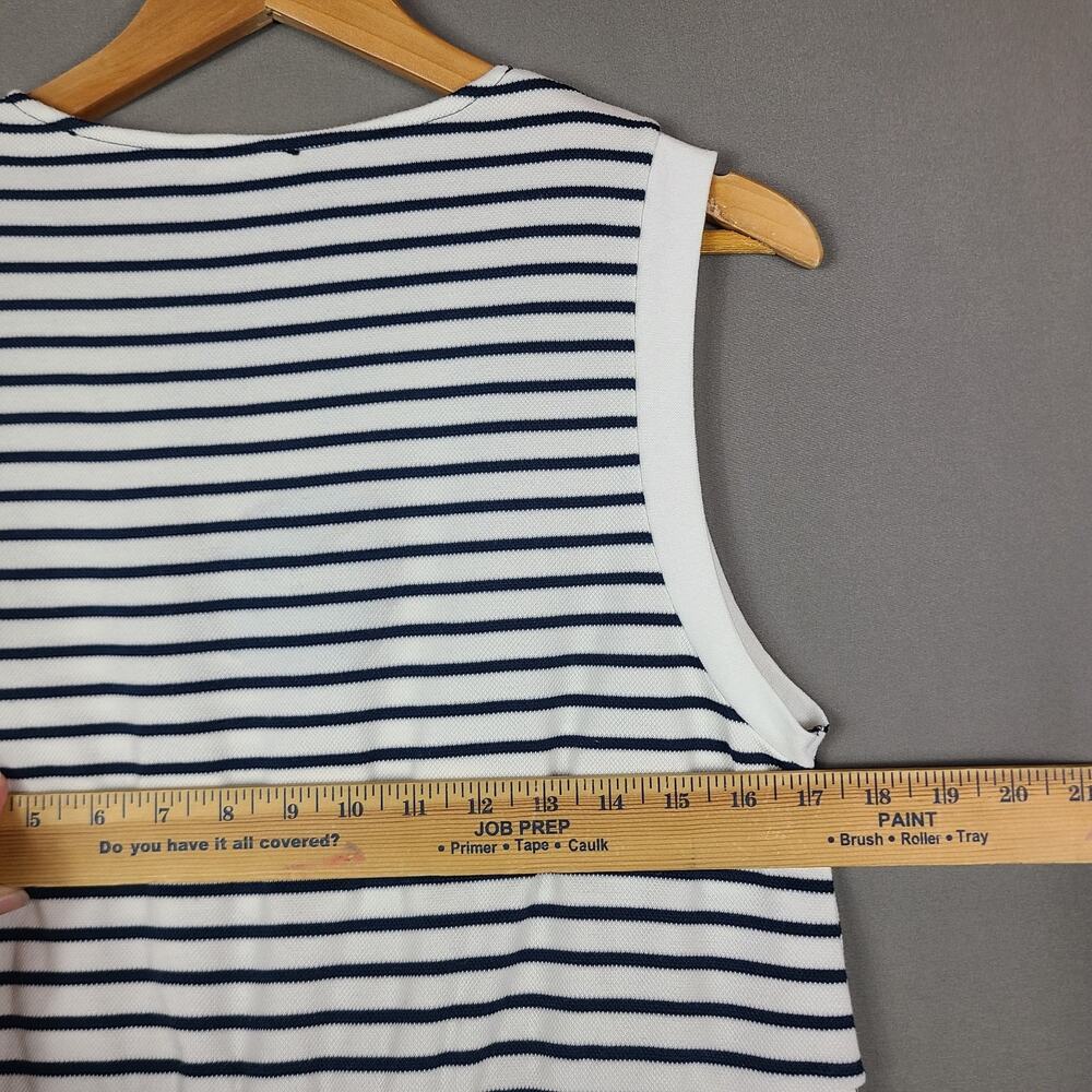 NWT Jodifl Blue White Striped Full Tiered Dress Nautical Coastal Preppy Size M - Picture 7 of 8